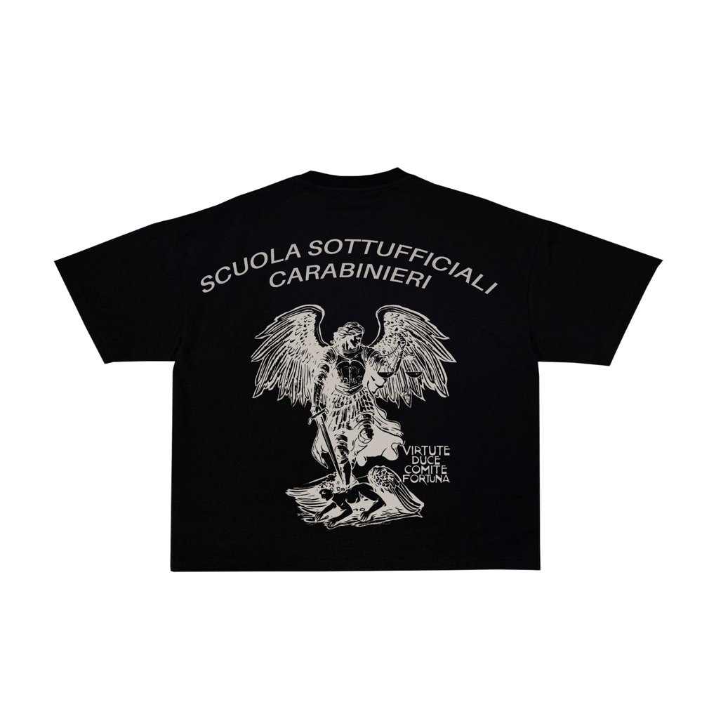 T-shirt Retro Angelo Scritta nera, vista retro
